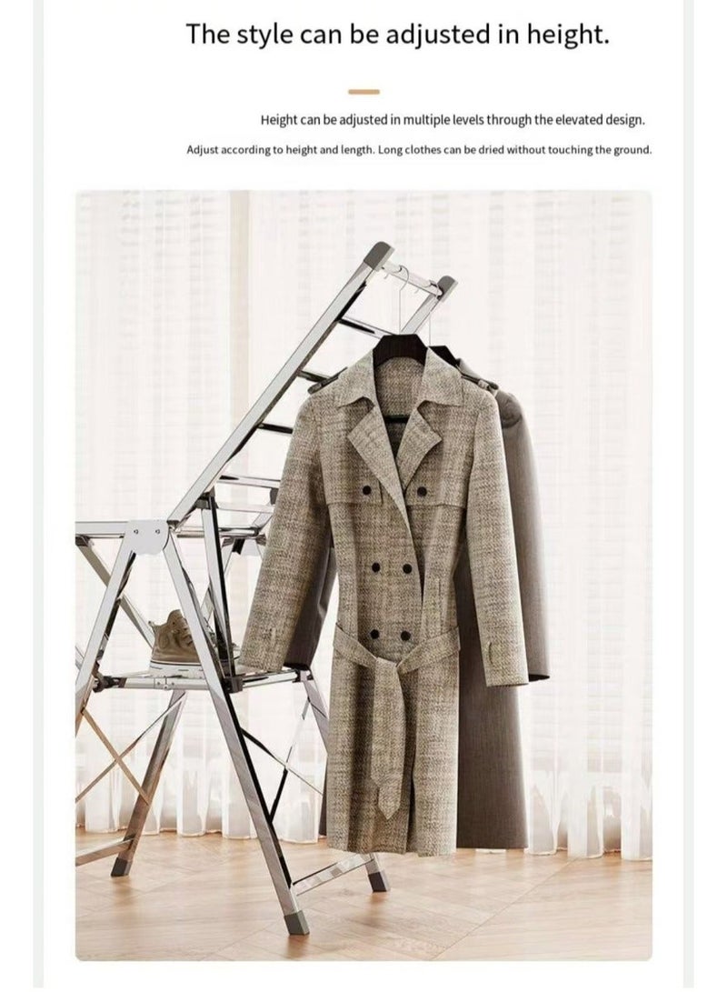 Stainless Steel Foldable Clothes Drying Rack | Indoor Laundry Airer | Portable Compact Clothes Stand for Sweater, Baby Clothes & Towel | Indoor & Outdoor Use - Image 3